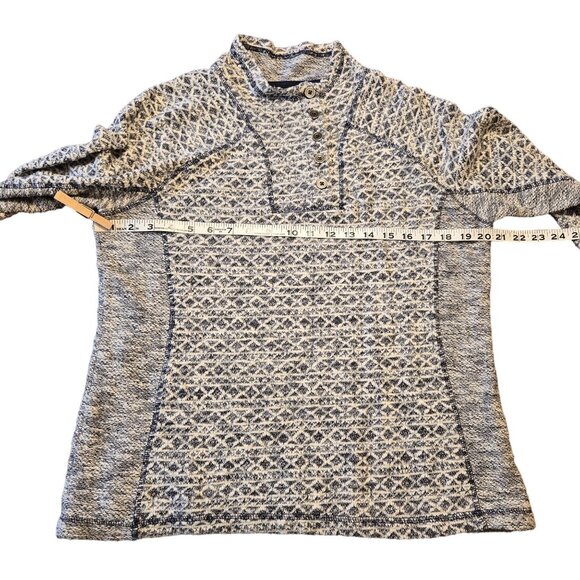 North River Quarter 1/4 Button Long Sleeve Pullover Sweater Women's Large - Picture 11 of 12